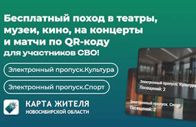 Электронный пропуск для посещения театров и матчей участниками СВО внедрен в Карте жителя Новосибирской области