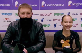 Зубкова Ева седьмая в произвольной программе 3-го этапа Кубка России по фигурному катанию на коньках 