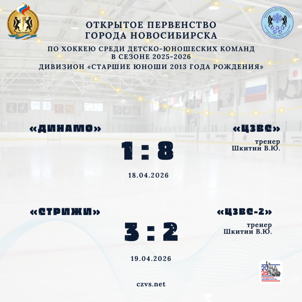 Первенство города Новосибирска и Новосибирской области по хоккею дивизион старшие юноши 2013 года рождения