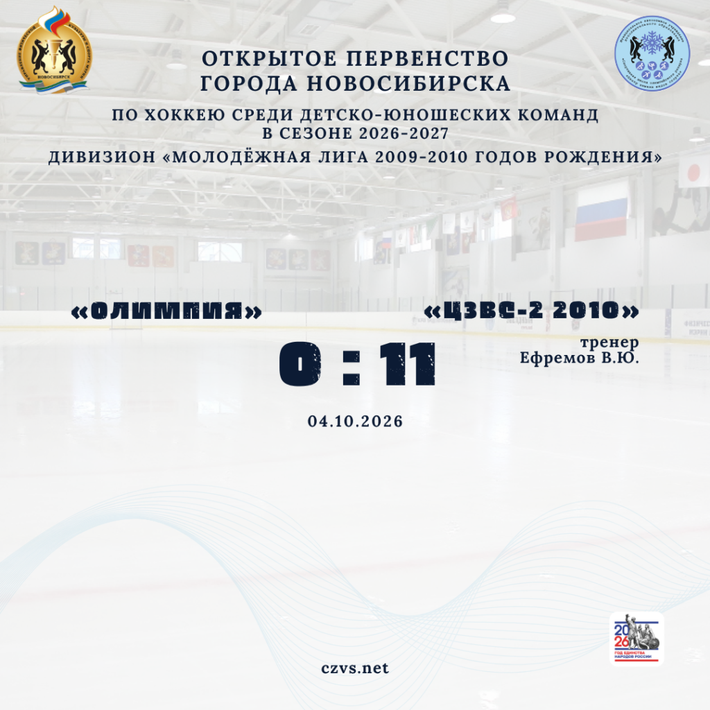 Первенство города Новосибирска и Новосибирской области по хоккею дивизион юниорская лига 2010 года рождения
