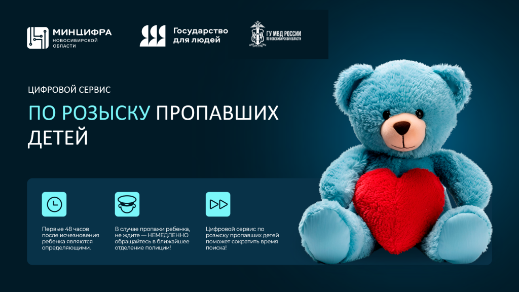Новосибирская область: цифровые технологии в помощь розыску пропавших детей